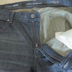 MARC ANTHONY-Mens' Denim Jeans-Size 40-Slim Fit-Straight Leg-Cotton-5 Pockets